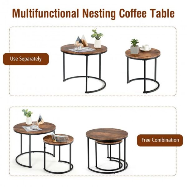 Round Nesting Coffee Table